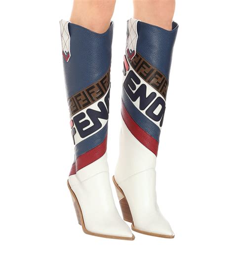 womens fendi cowboy boots|thigh high fendi boots.